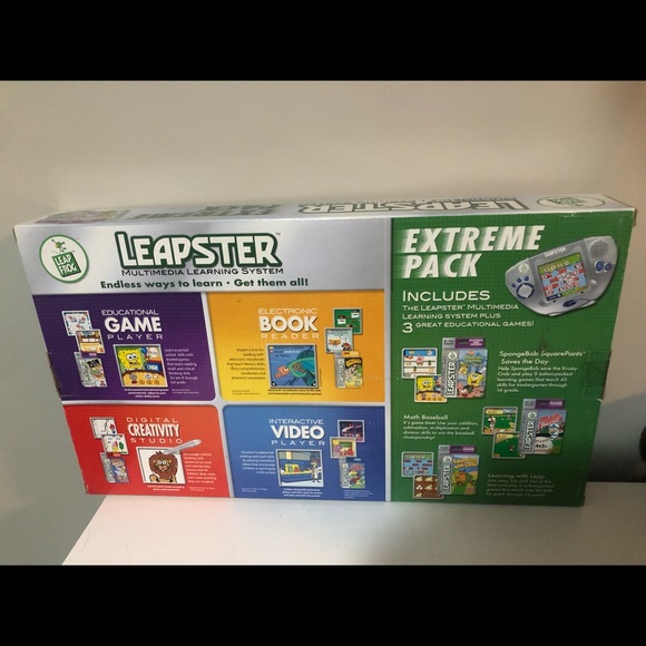 (BRAND NEW) Leapfrog Leapster Multimedia Learning Game System w Games (SEALED) - Picture 2 of 5